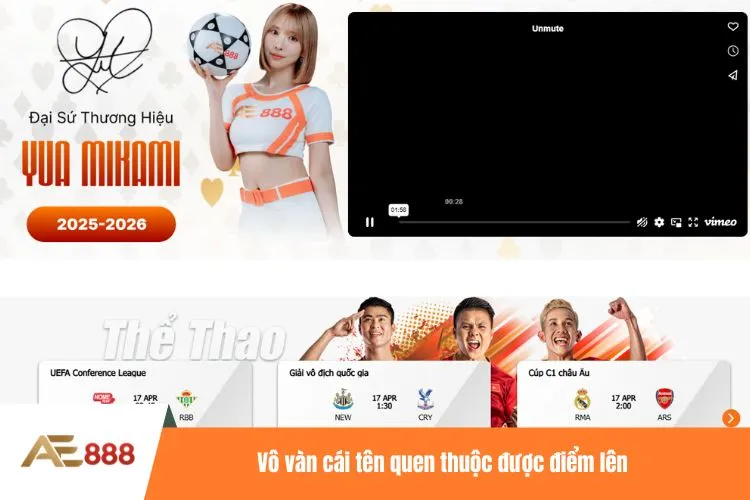 Vô vàn cái tên quen thuộc được điểm lên