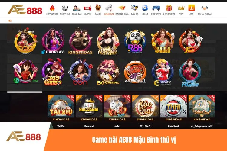 Game bài AE88 Mậu Binh thú vị