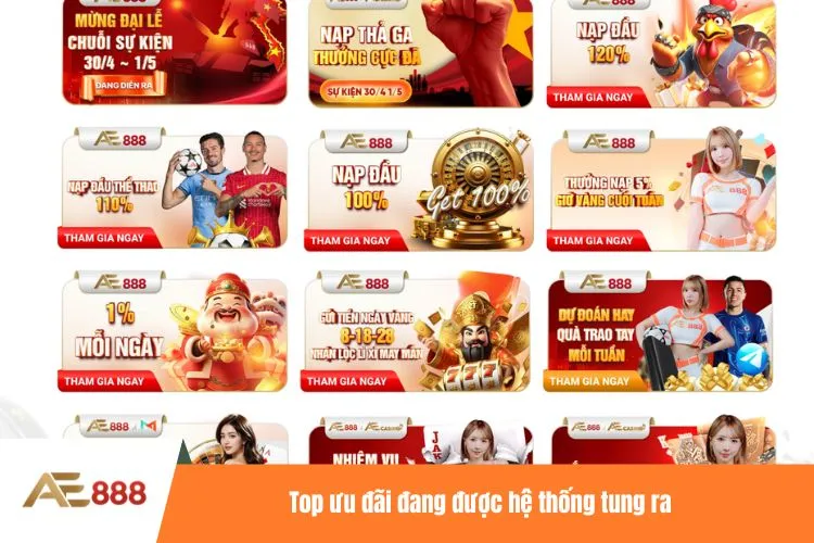 Top ưu đãi đang được hệ thống tung ra