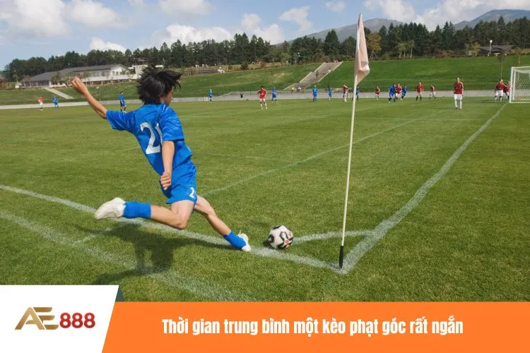 Thời gian trung bình một kèo phạt góc rất ngắn
