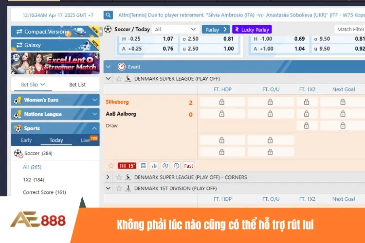 Không phải lúc nào cũng có thể hỗ trợ rút lui