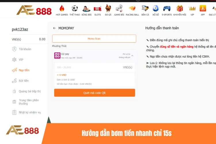 Hướng dẫn bơm tiền nhanh chỉ 15s